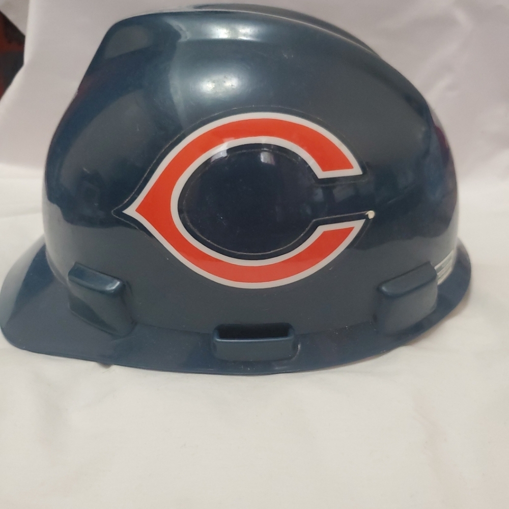 Blue Hard Hat with Red and White Logo